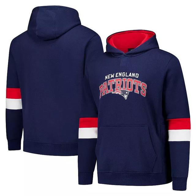 Mens G-III Sports by Carl Banks /Red New England Patriots Adaptive Faceoff Pullover Hoodie Blue Product Image