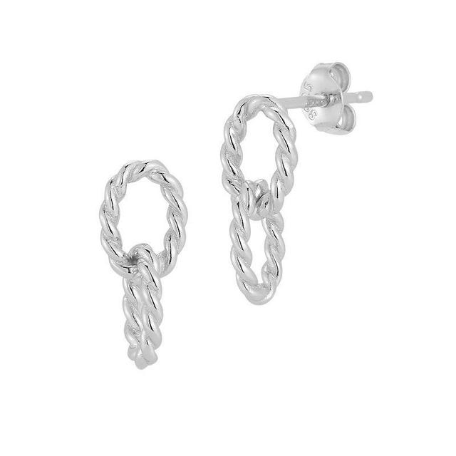 Sunkissed Sterling Dainty Link Drop Earrings, Womens, Silver Tone Product Image