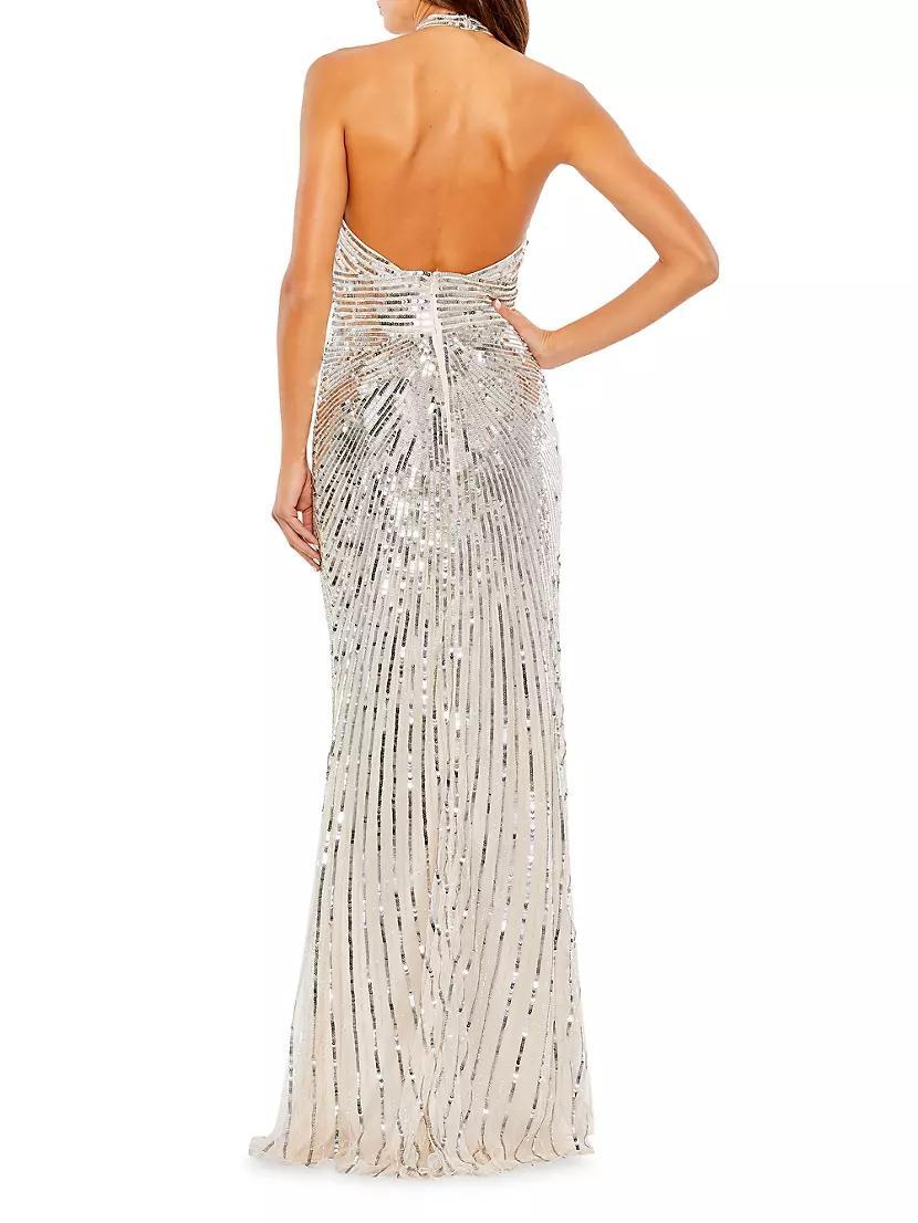 Sequined Halterneck Gown Product Image