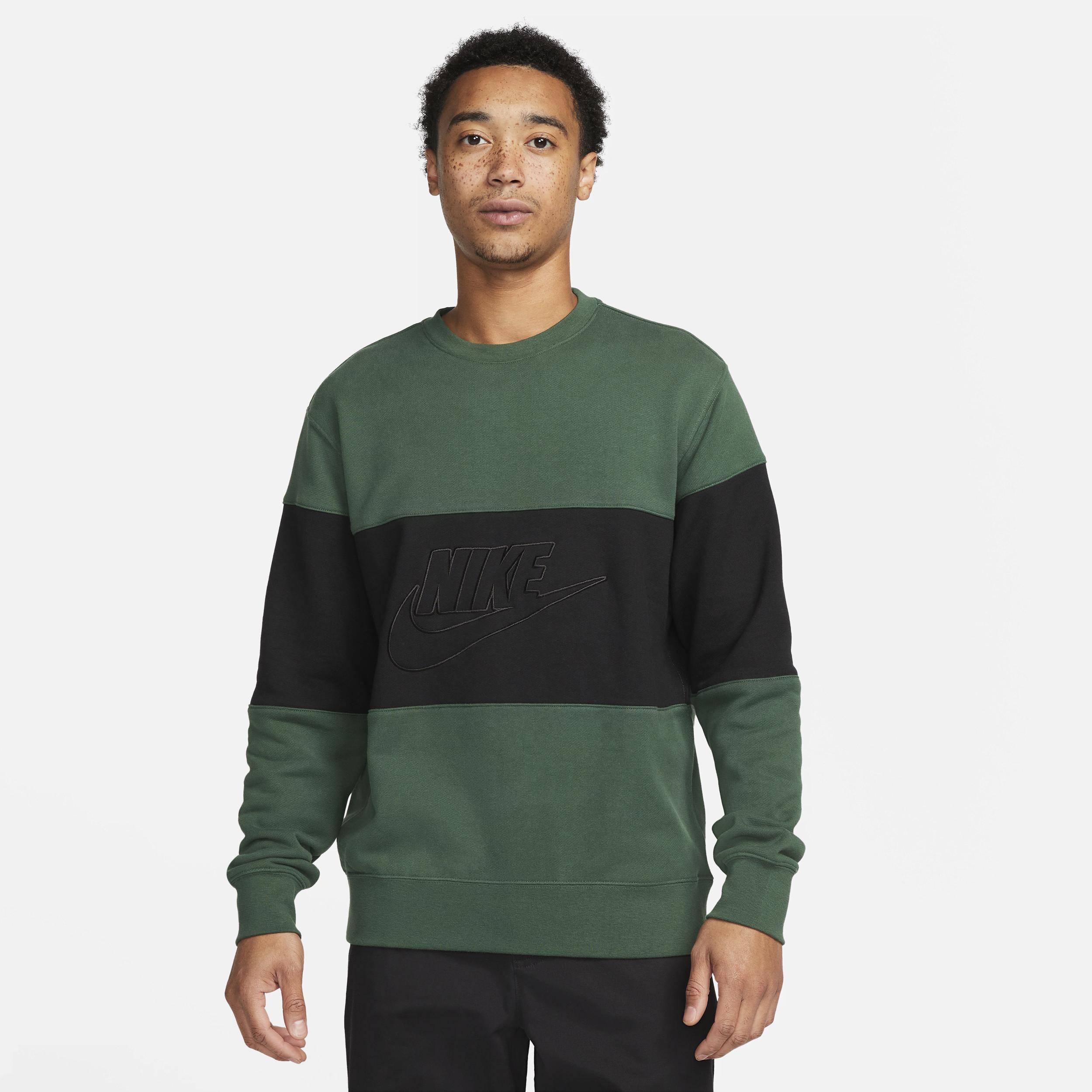 Nike Mens Club French Terry Color-Blocked Crew Product Image