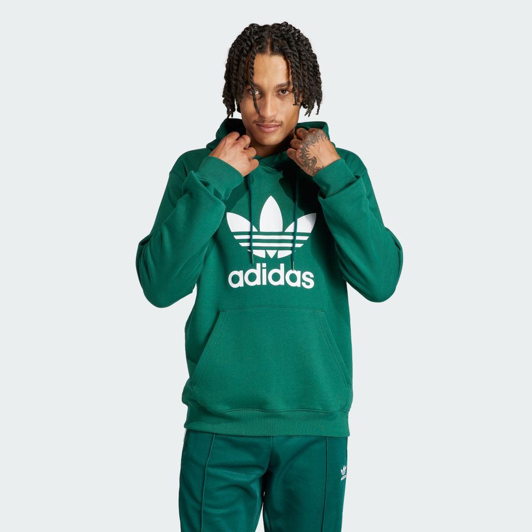 adidas Adicolor Classics Trefoil Hoodie Magic Beige L Mens Product Image