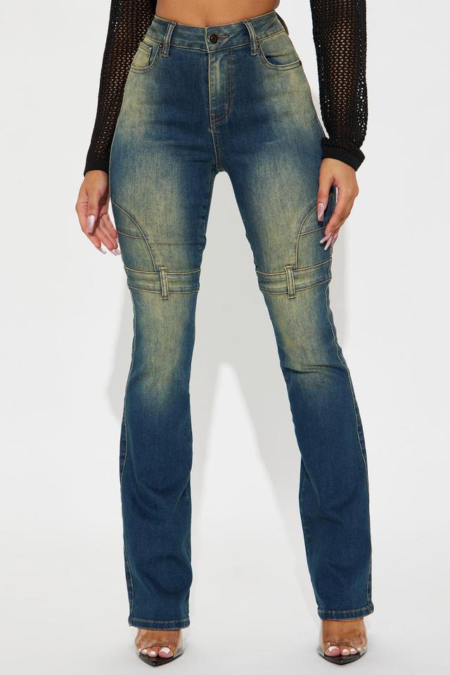 Aja Stretch Tinted Bootcut Jeans - Medium Wash Product Image