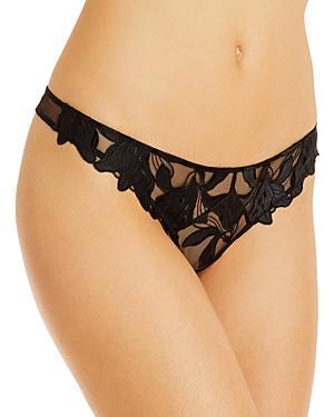 Fleur du Mal Lily Embroidered Hipster Thong Product Image