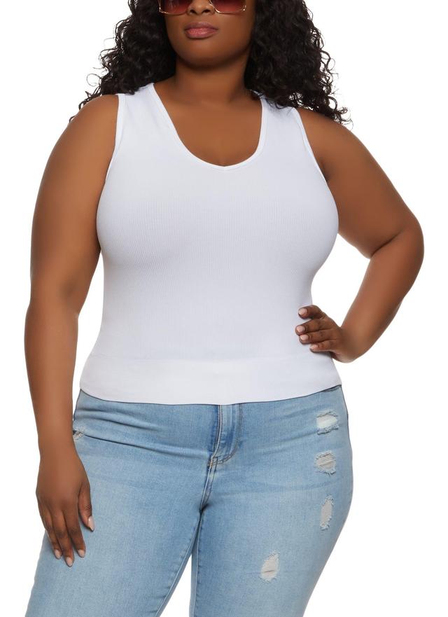 Womens Plus Size Basic Seamless Tank Top Product Image