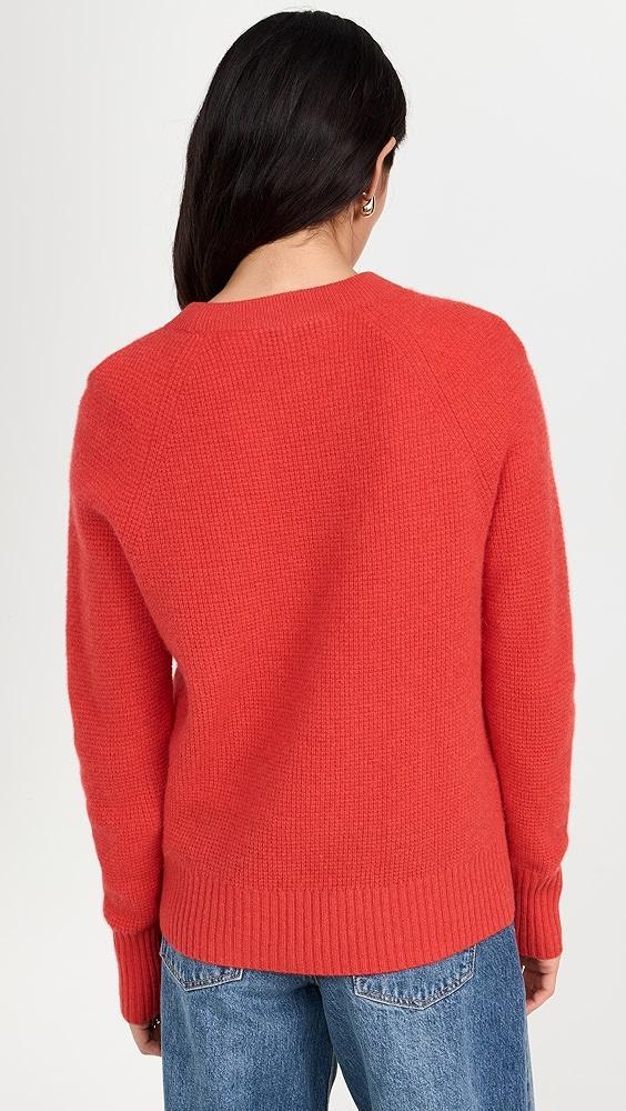 White + Warren Cashmere Waffle Sweatshirt | Shopbop Product Image