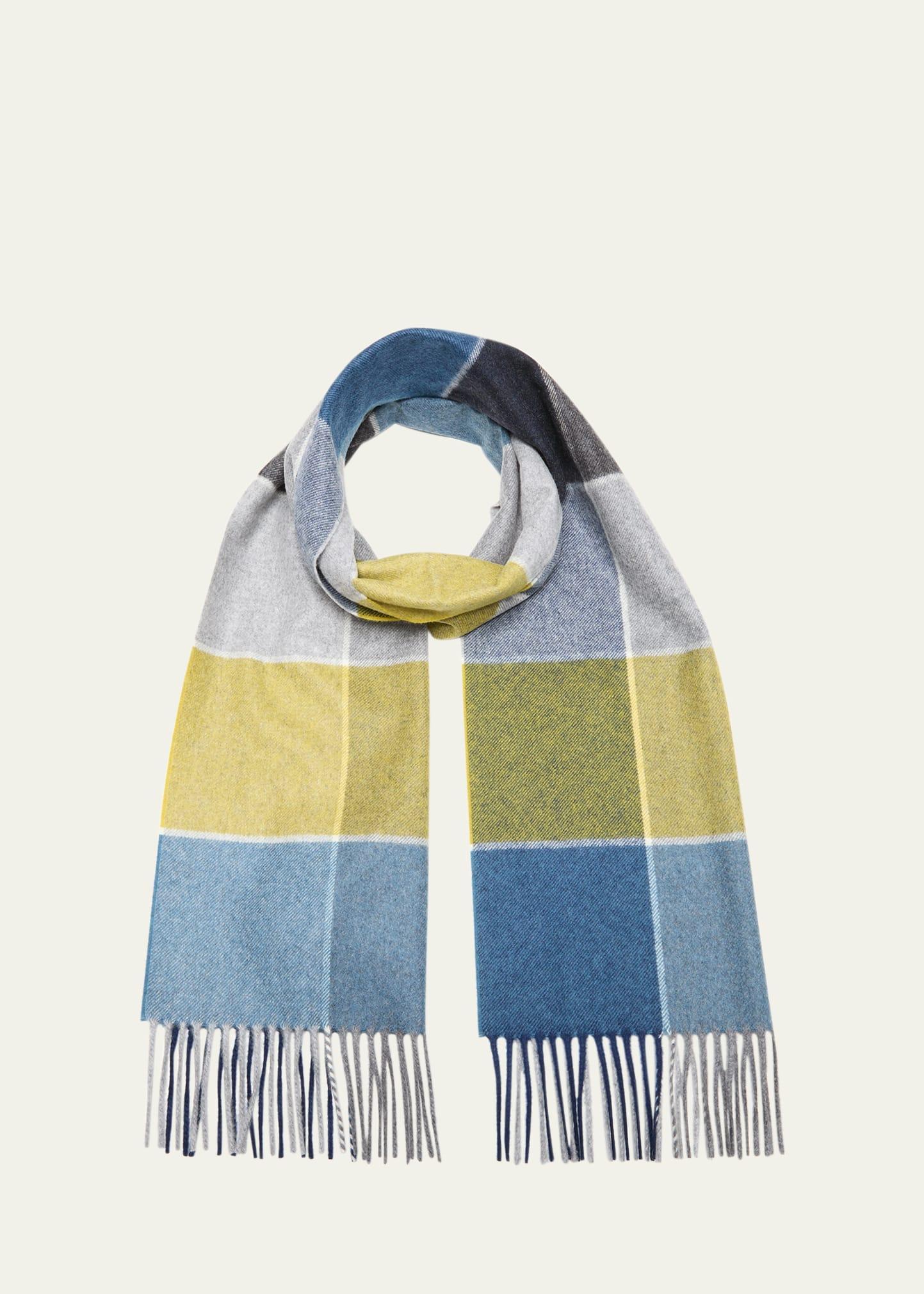 Mens Plaid Cashmere Scarf Product Image