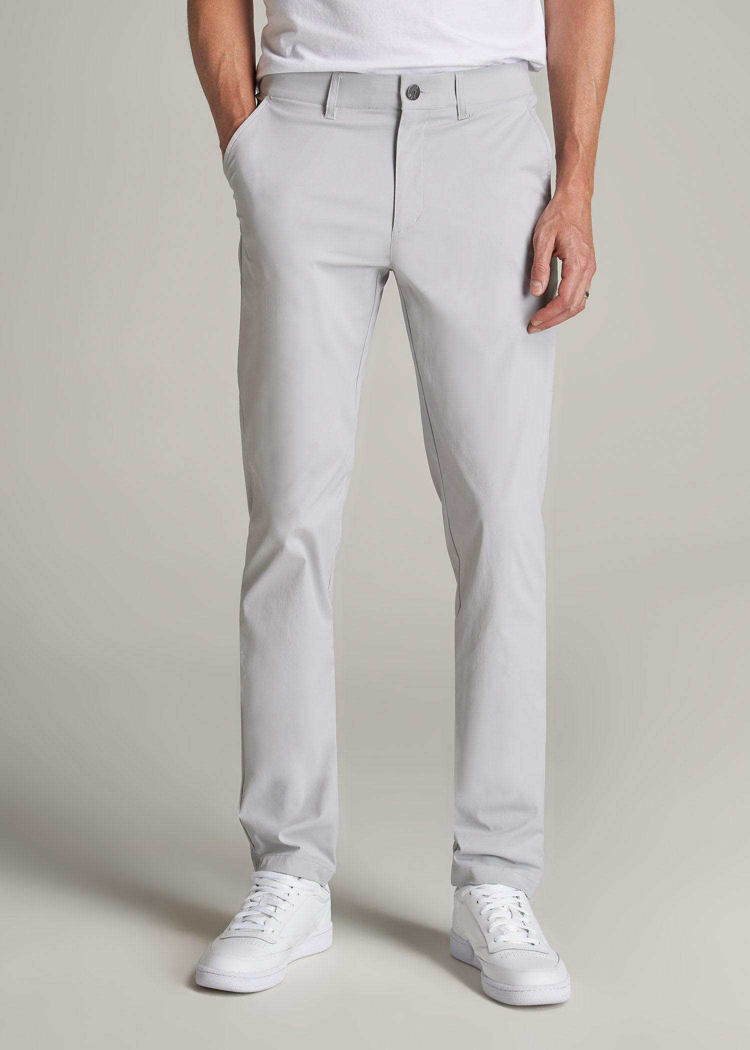 TAPERED FIT Traveler Chino Pants for Tall Men in Light Grey Product Image