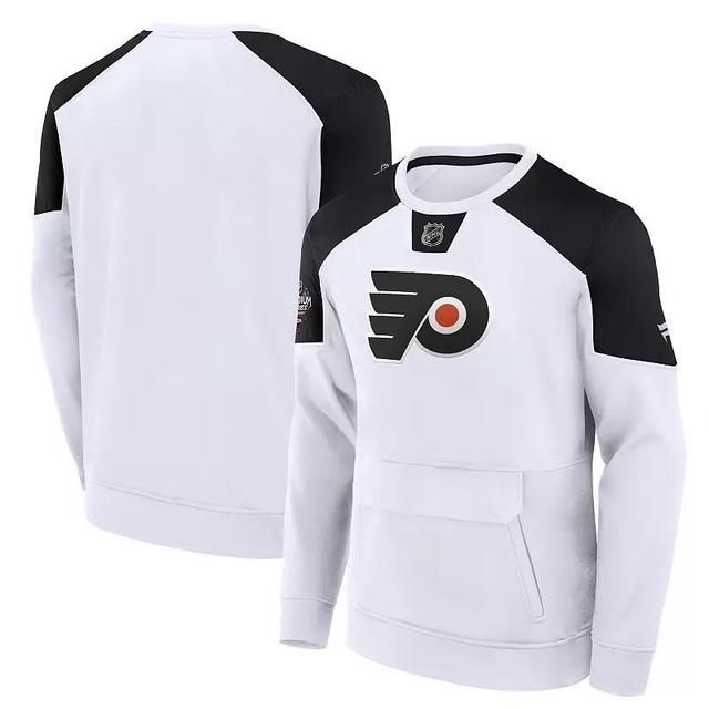 Mens Fanatics Branded White Philadelphia Flyers 2024 NHL Stadium Series Authentic Pro Fleece Logo Pullover Sweatshirt Product Image