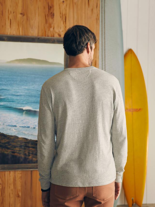 Sunwashed Slub Henley - Light Grey Heather Product Image