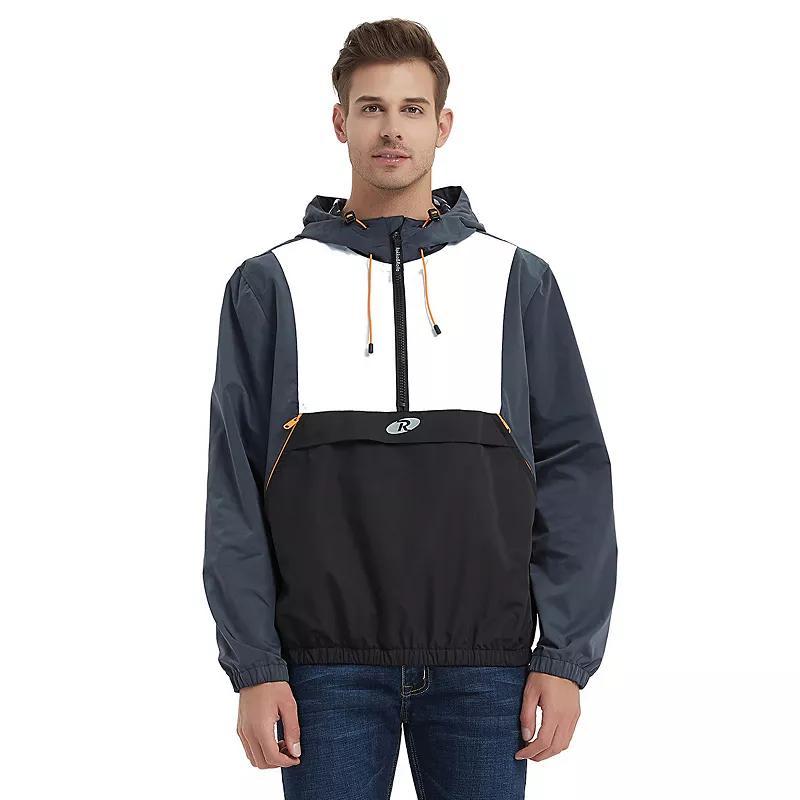 Rokka&Rolla Mens Pullover Mesh lined Windbreaker Anorak Jacket, up to size 2XL Product Image