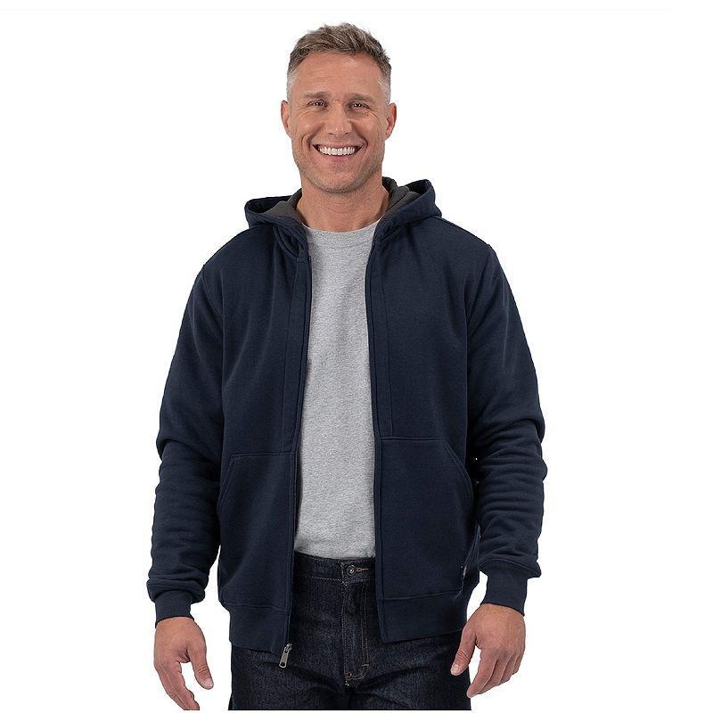 Mens Dickies Thermal Lined Full-Zip Fleece Hoodie Dark Blue Product Image