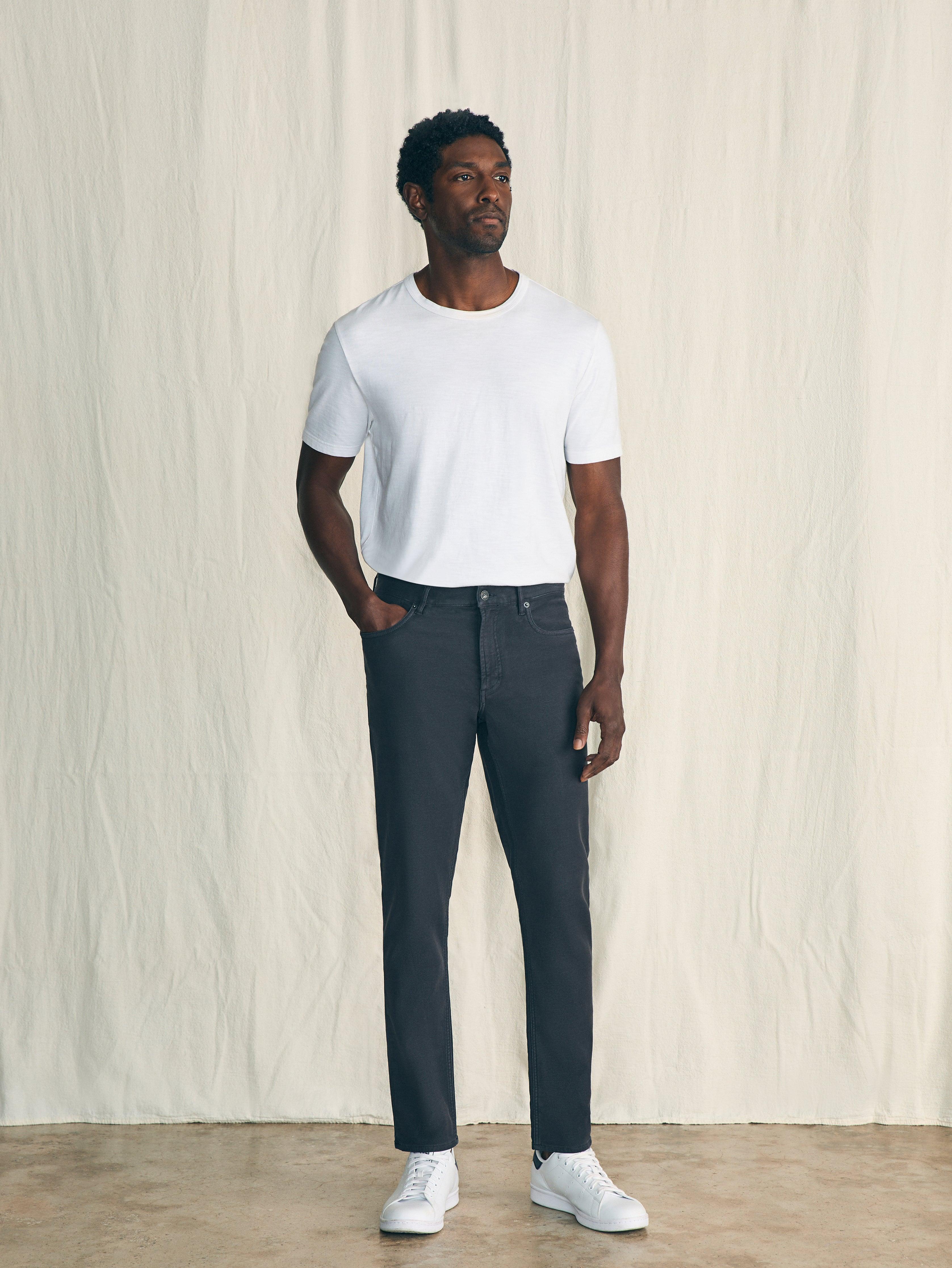 Stretch Terry 5-Pocket Pant - Onyx Black Male Product Image