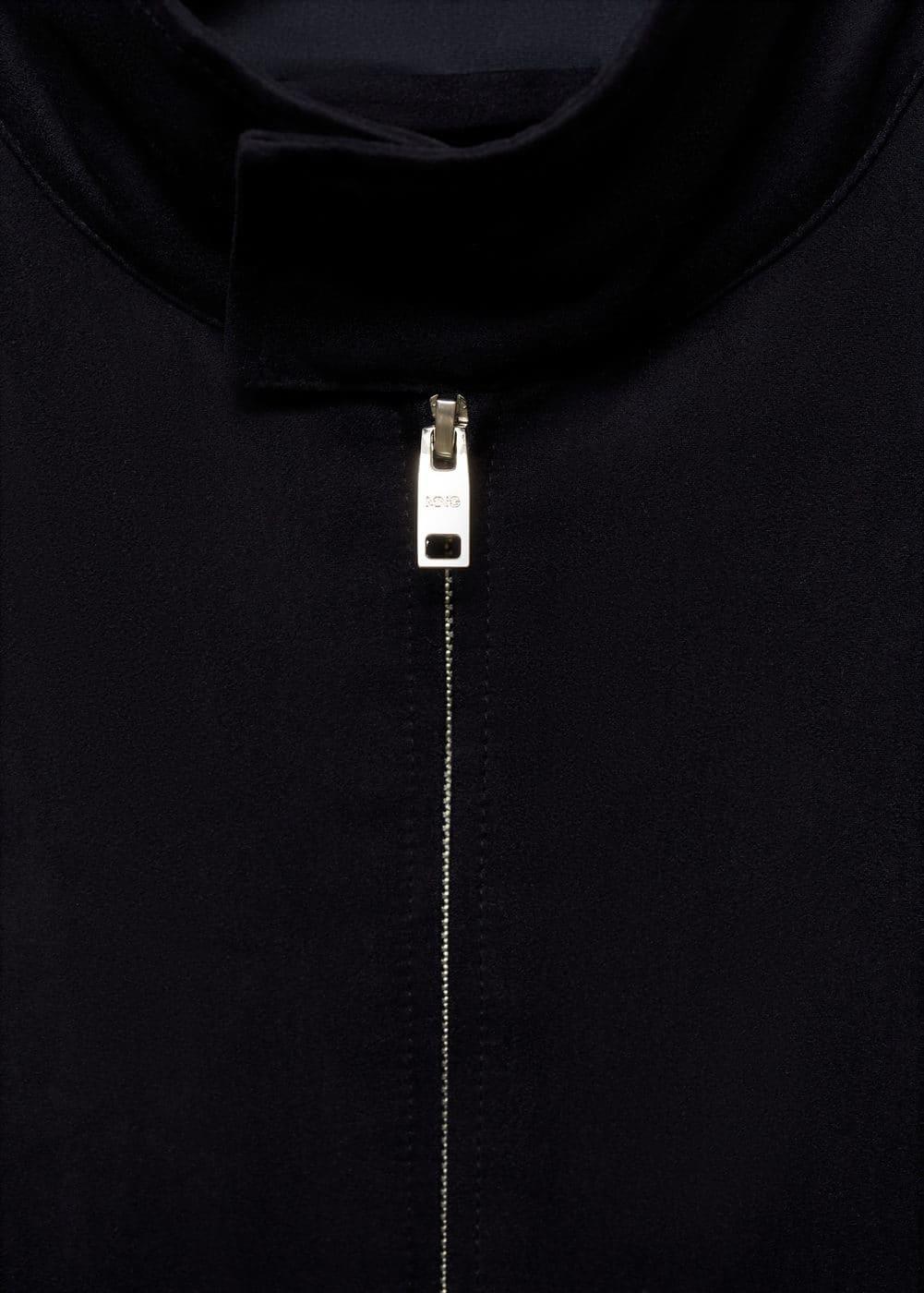 Mango Mens Zipper Detail Suede-Effect Jacket Product Image