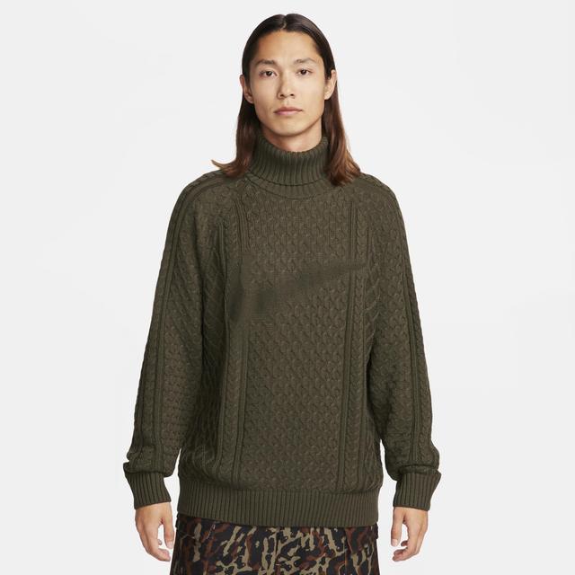 Nike Men's Life Cable Knit Turtleneck Sweater  Product Image