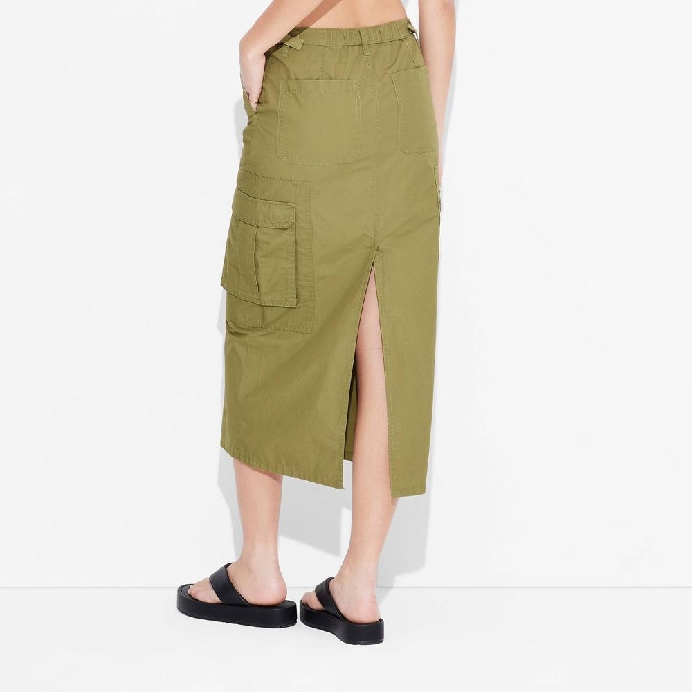 Womens Cargo Maxi Skirt - Wild Fable Olive Product Image