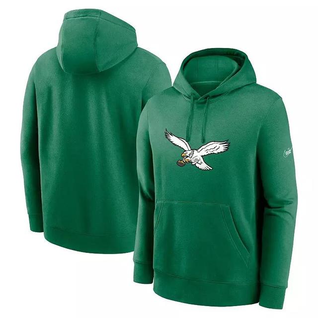 Mens Nike Kelly Philadelphia Eagles Rewind Club Logo Pullover Hoodie Product Image