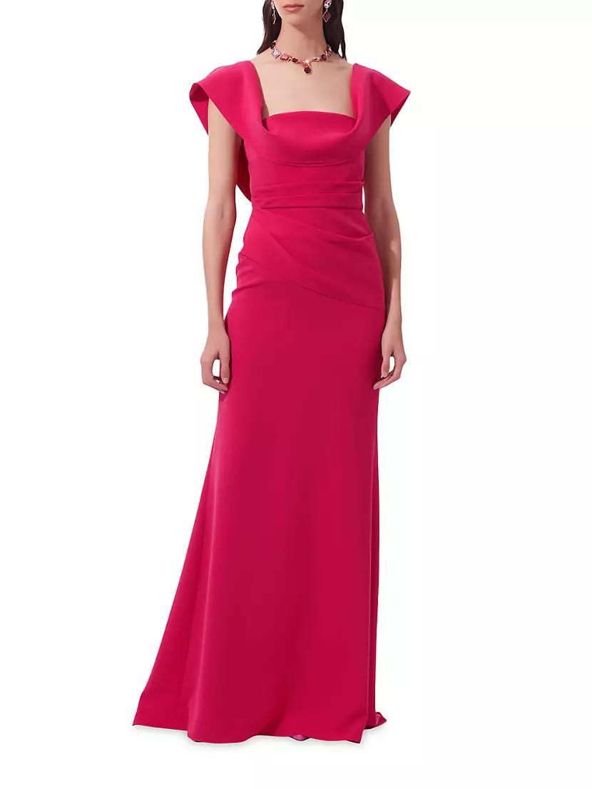 Ruched Square-Neck Gown Product Image