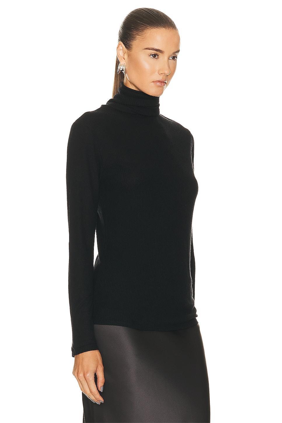 Loulou Studio Gallinara Top in Black - Black. Size S (also in XS). Product Image