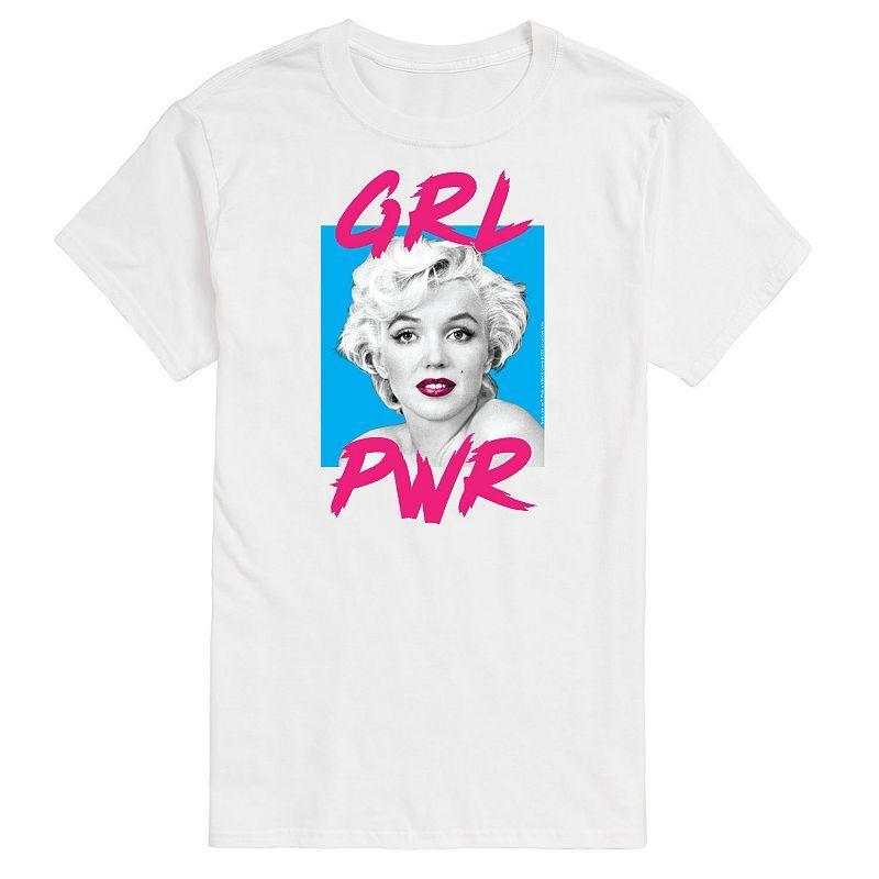 Big & Tall Marilyn Monroe GRL PWR Tee, Mens White Product Image