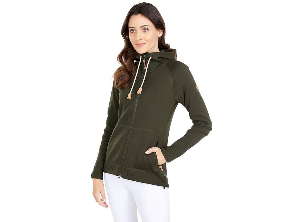 Fjallraven Ovik Fleece Hoodie (Deep Forest) Women's Sweatshirt Product Image