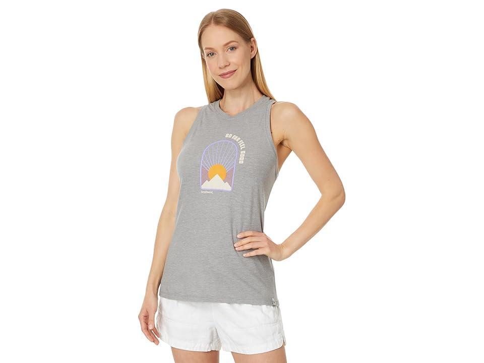 Smartwool Morning View Graphic Tank (Light Heather) Women's Clothing Product Image