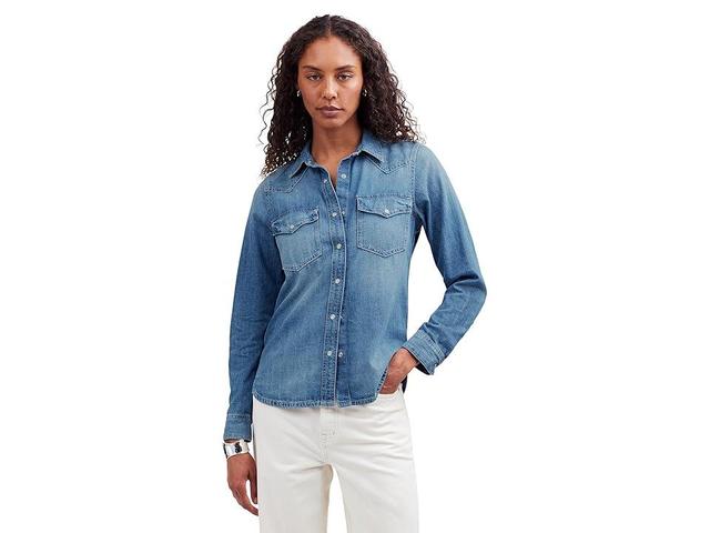 Madewell Perfect Western Shirt in Lincroft Wash (Lincroft Wash) Women's Clothing Product Image