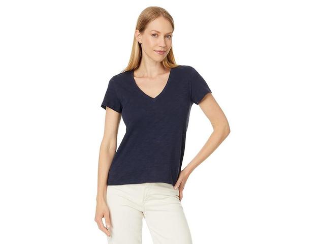 Lilla P V-Neck Short Sleeve Back Seam Tee Women's Clothing Product Image