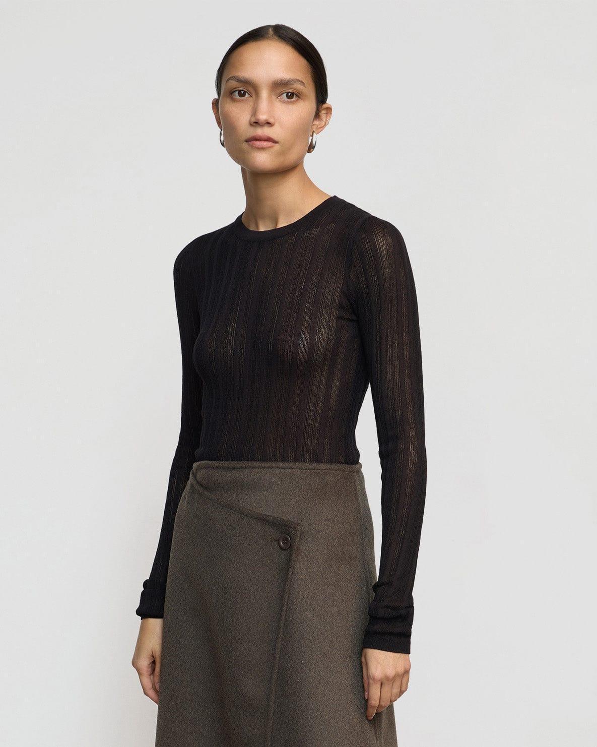 Joon Semi-Sheer Ribbed Sweater Product Image