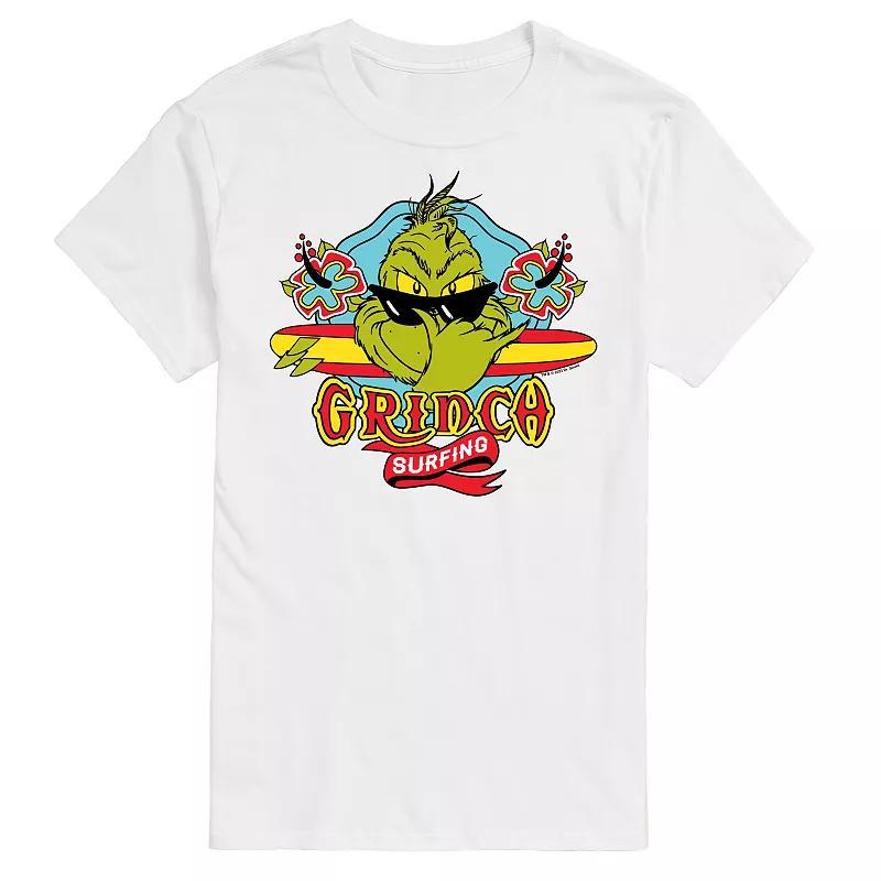 Big & Tall Dr. Seuss The Grinch Surfing Graphic Tee, Mens Product Image