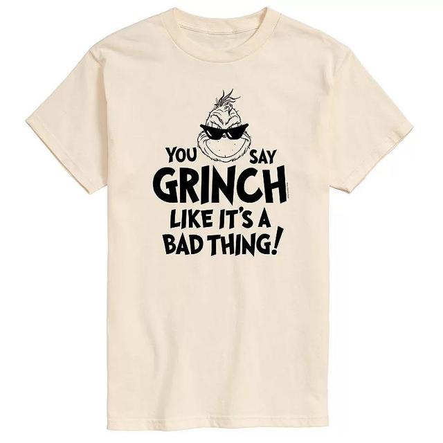 Mens Dr. Seuss Grinch Like Its A Bad Thing Graphic Tee Ivory Product Image