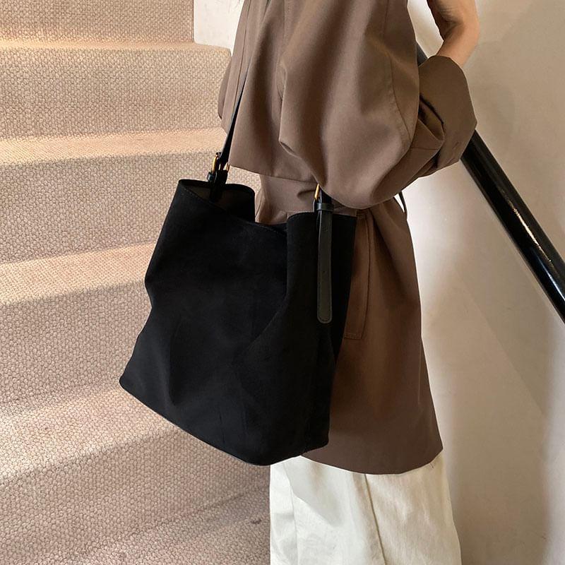 Faux Suede Bucket Bag Product Image