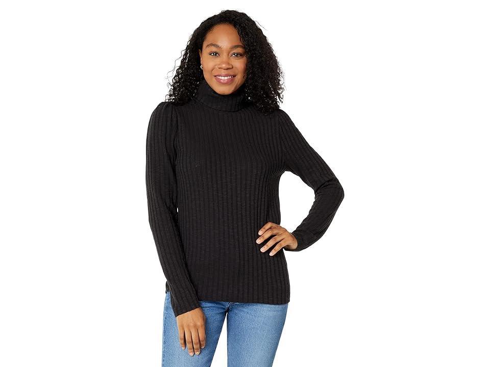 Dylan by True Grit Sweater Knit Holden Turtleneck (Black) Women's Clothing Product Image