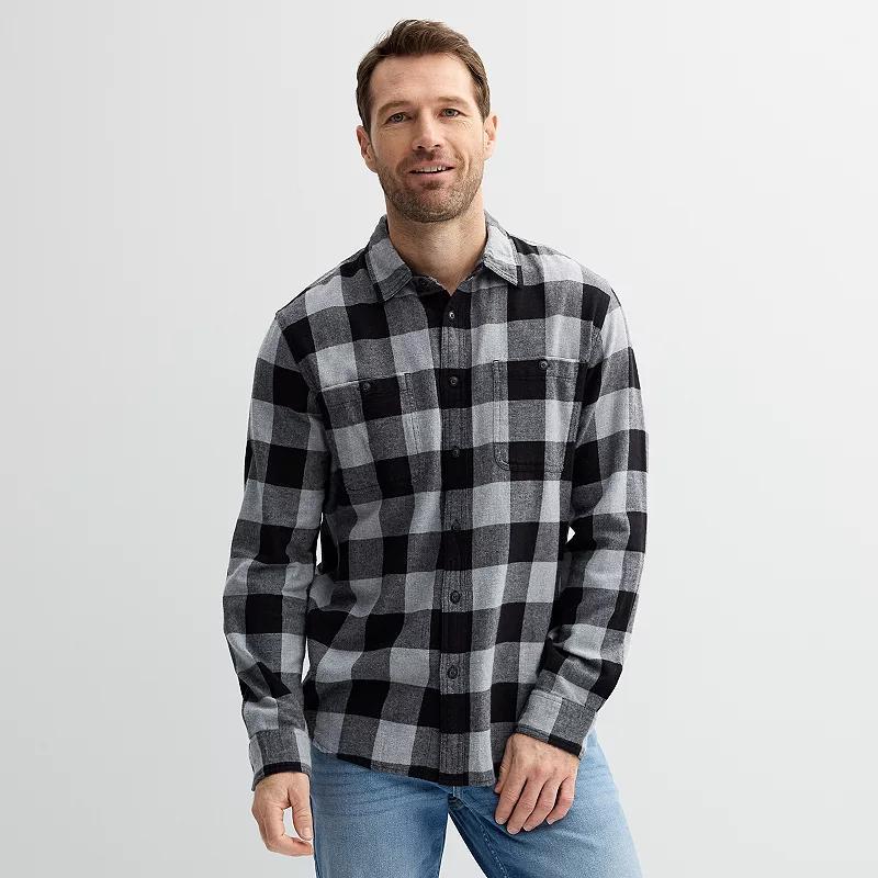 Mens Sonoma Goods For Life Supersoft Flannel Button-Down Shirt Product Image