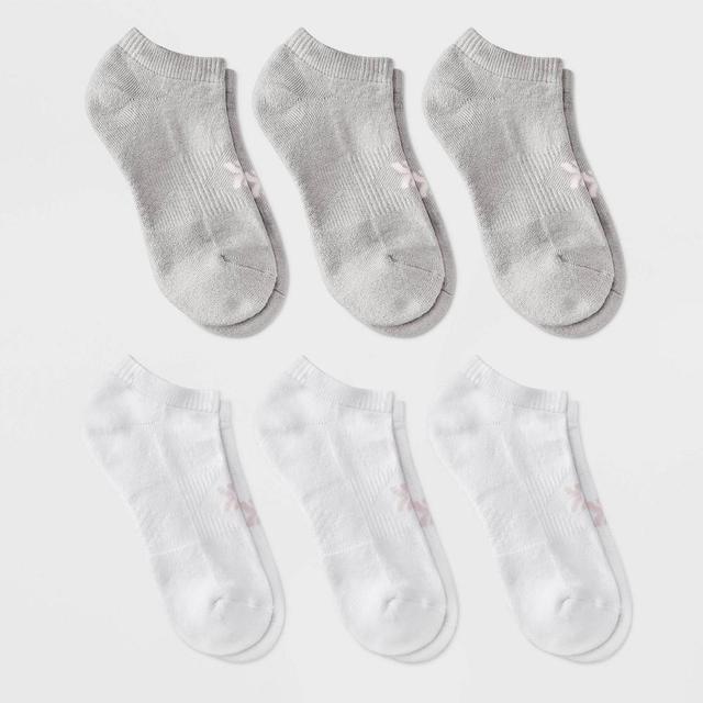 Womens Foundation Cushioned 6pk Low Cut Socks - All In Motion White/Light 4-10 Product Image