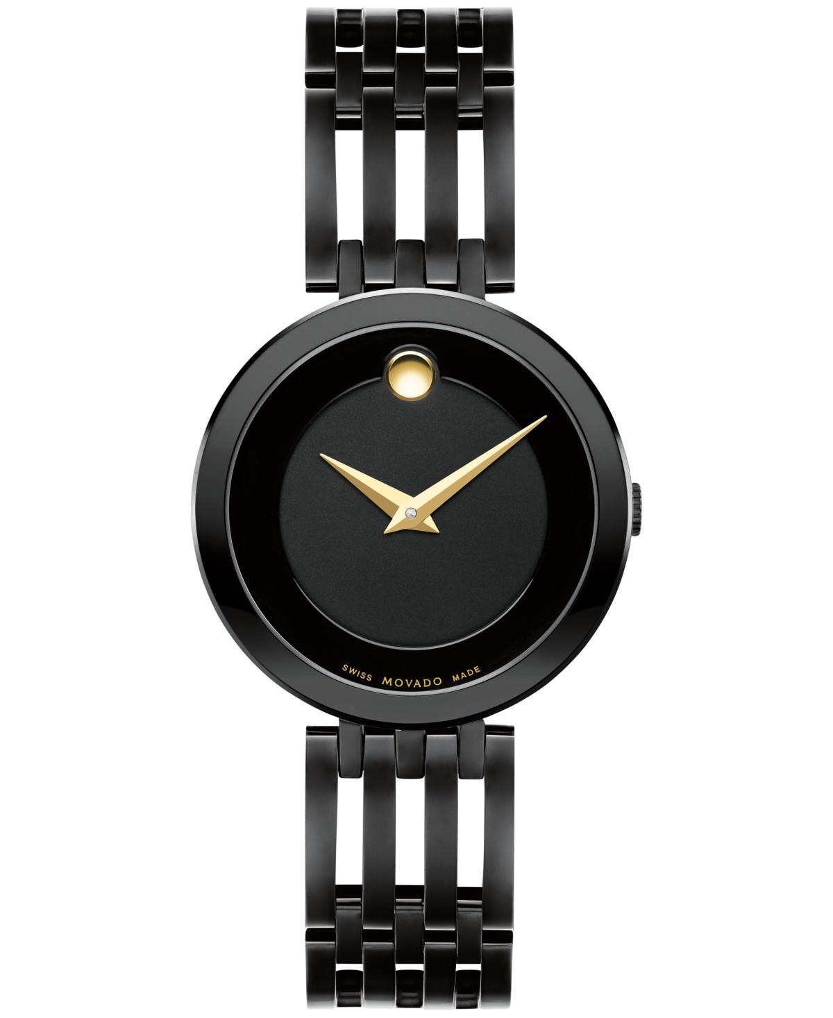 Movado Womens Esperanza Swiss Quartz Black Pvd Watch 28mm Product Image