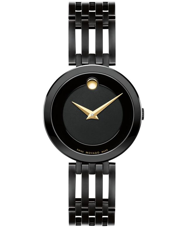 Movado Womens Esperanza Swiss Quartz Black Pvd Watch 28mm Product Image