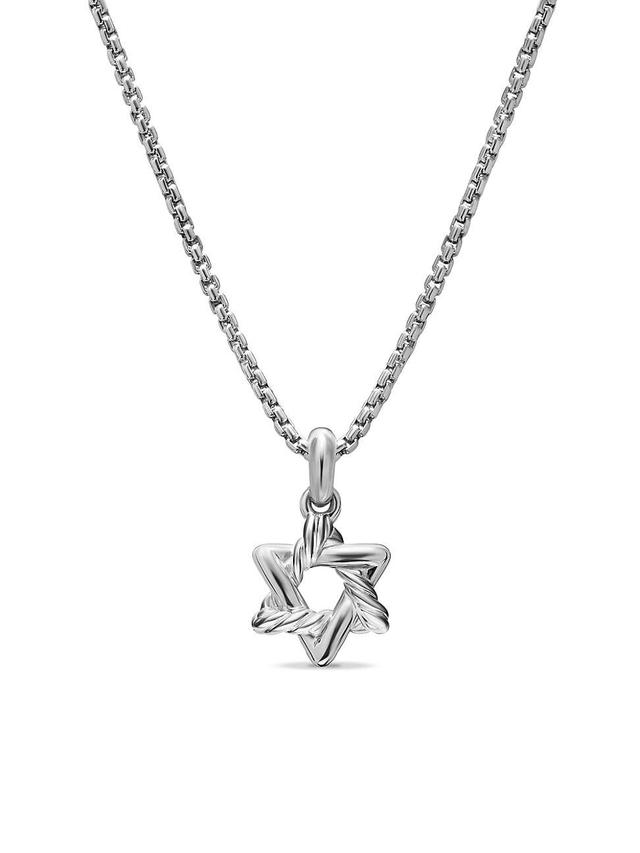 Womens Star of David Pendant Necklace in Sterling Silver, 9.6MM Product Image