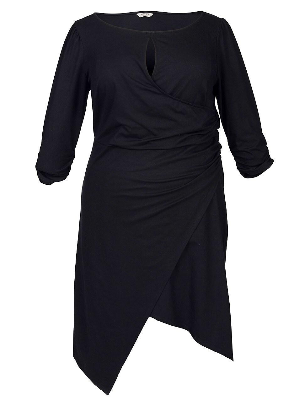 Womens Plus Size Lina Keyhole Ruched Dress Product Image