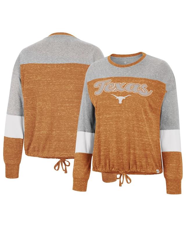 Womens Colosseum Texas Orange Texas Longhorns Joanna Tie Front Long Sleeve T-shirt Product Image