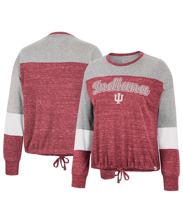 Womens Colosseum Crimson Indiana Hoosiers Joanna Tie Front Long Sleeve T-shirt Product Image