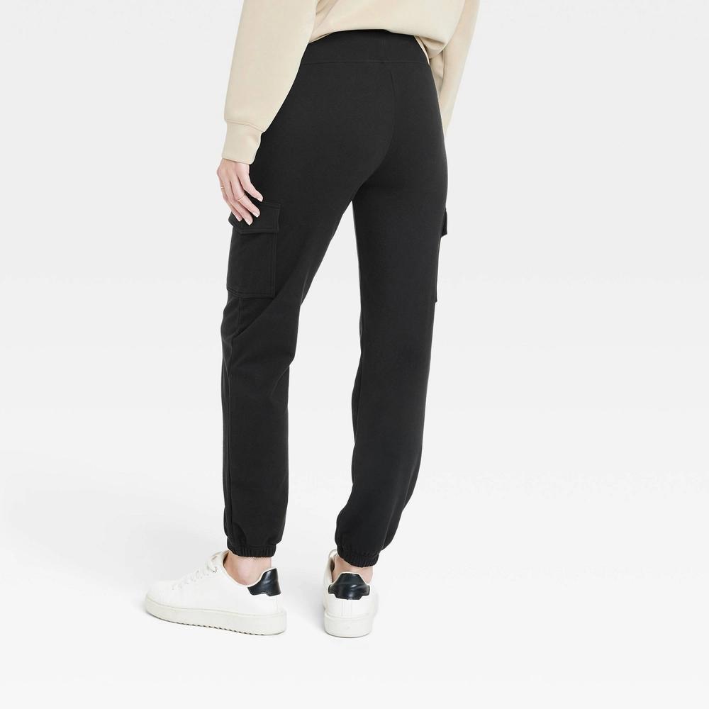 Women's Relaxed Fit Super Soft Cargo Joggers - A New Day™ Gray M Product Image