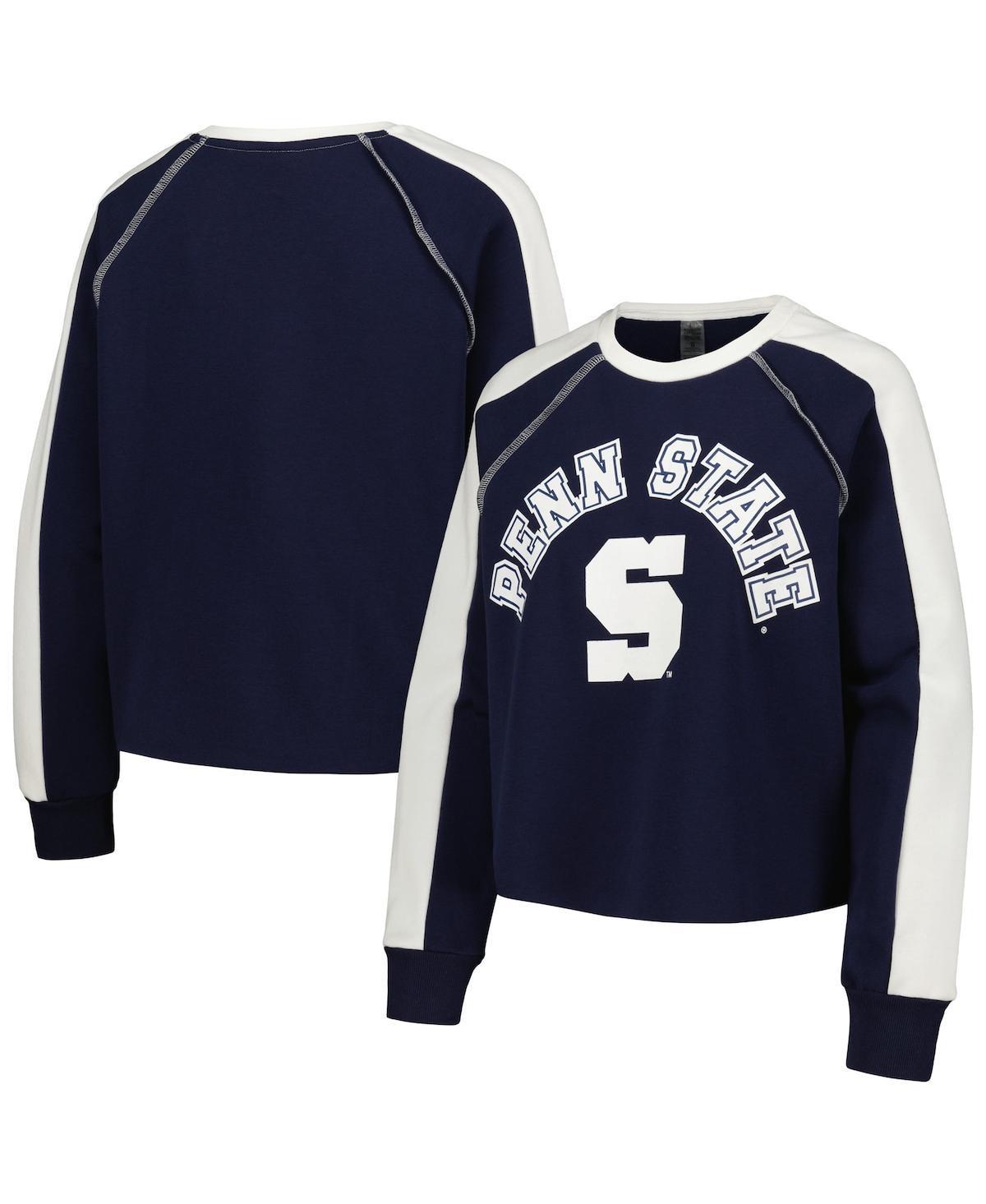 Womens Gameday Couture Penn State Nittany Lions Blindside RaglanCropped Pullover Sweatshirt Blue Product Image