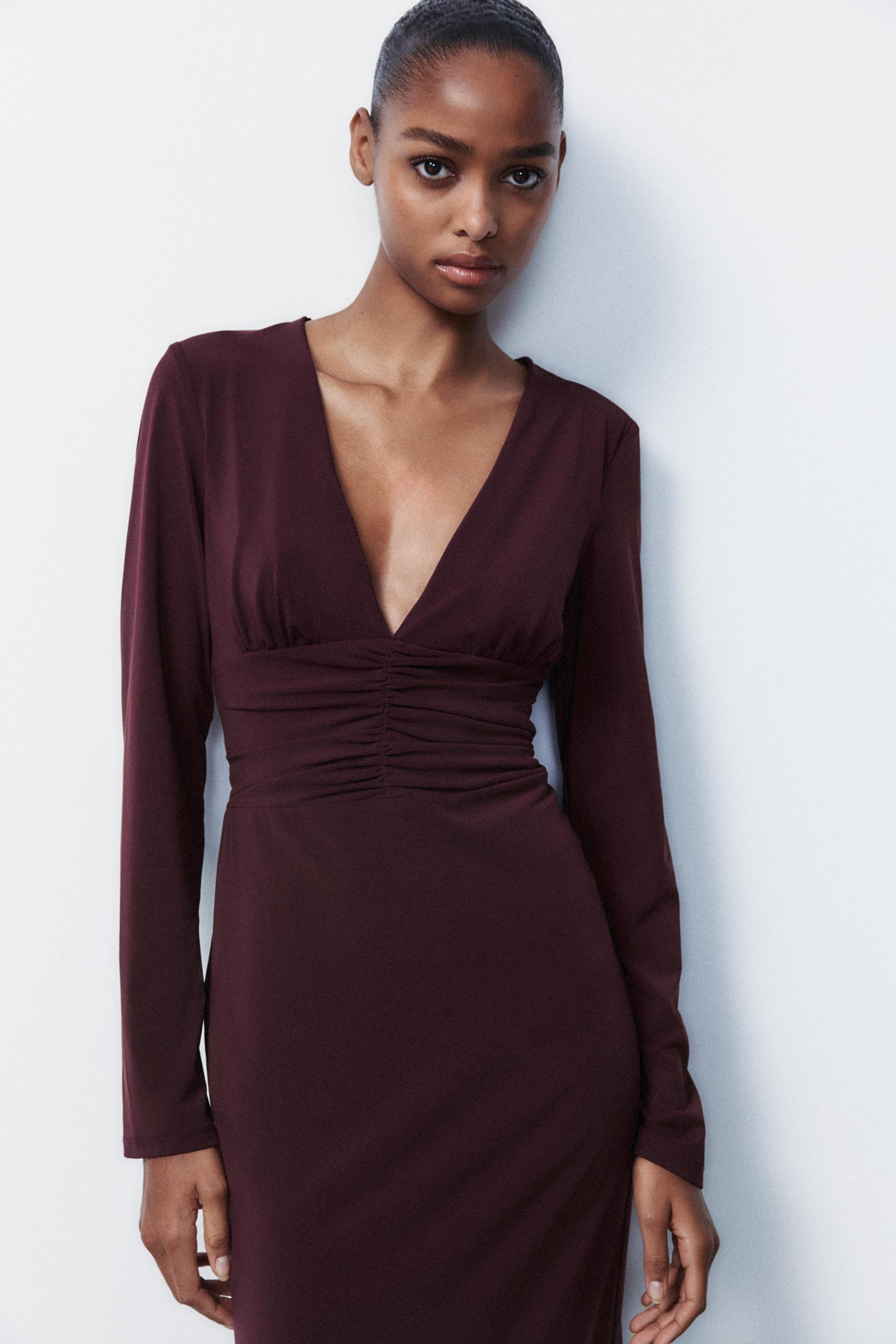 DRAPED MIDI DRESS Product Image