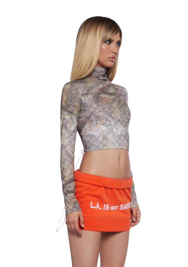 Fog Bandana Long Sleeve Crop Top Male Product Image