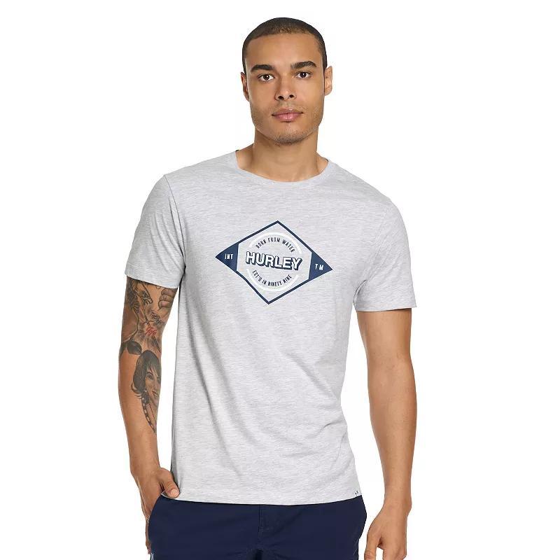 Mens Hurley Breeze Graphic Tee Light Grey Gray Product Image