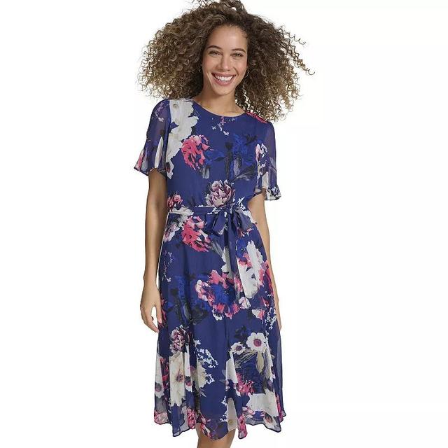 Womens Harper Rose Short Sleeve Godet Midi Dress Product Image