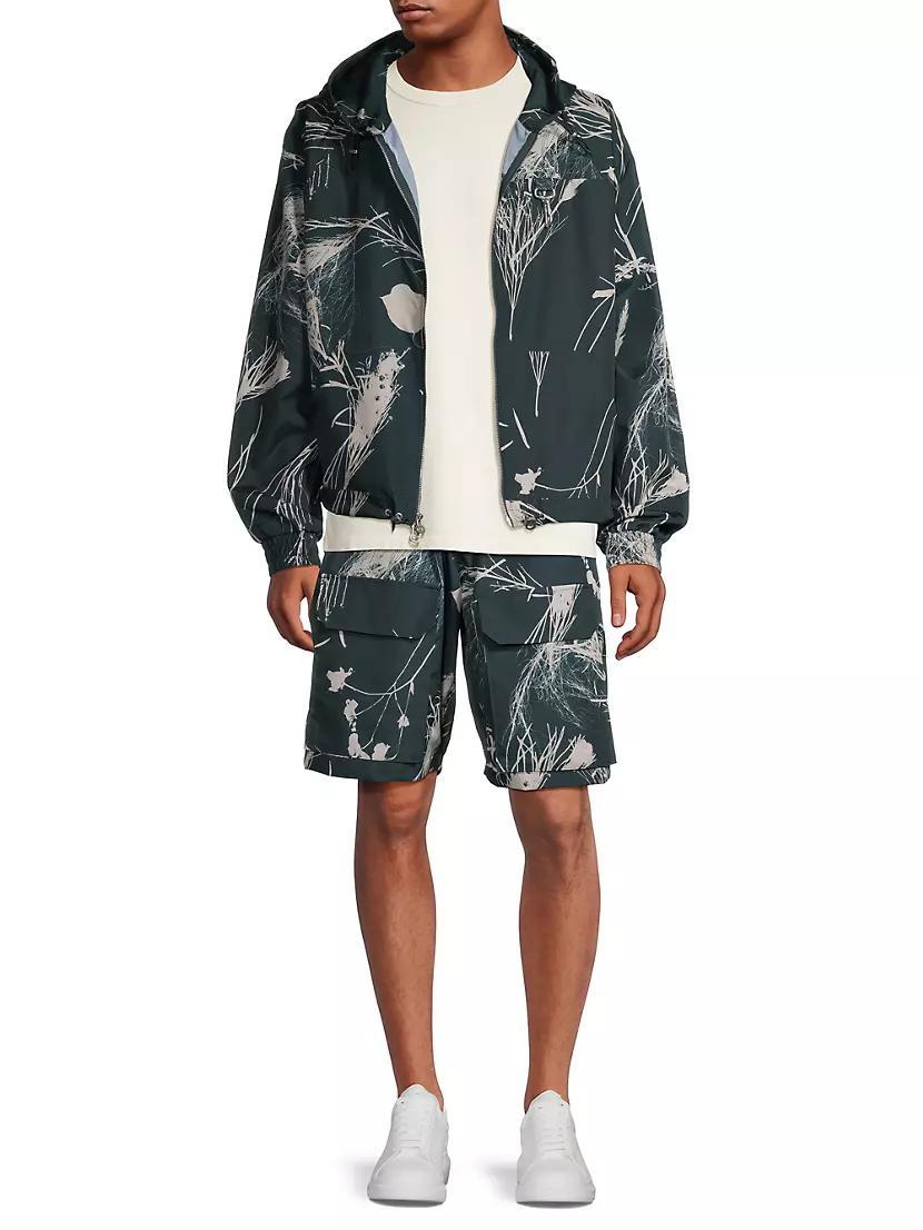 Desert Brush Print Ripstop Packable Hooded Jacket Product Image