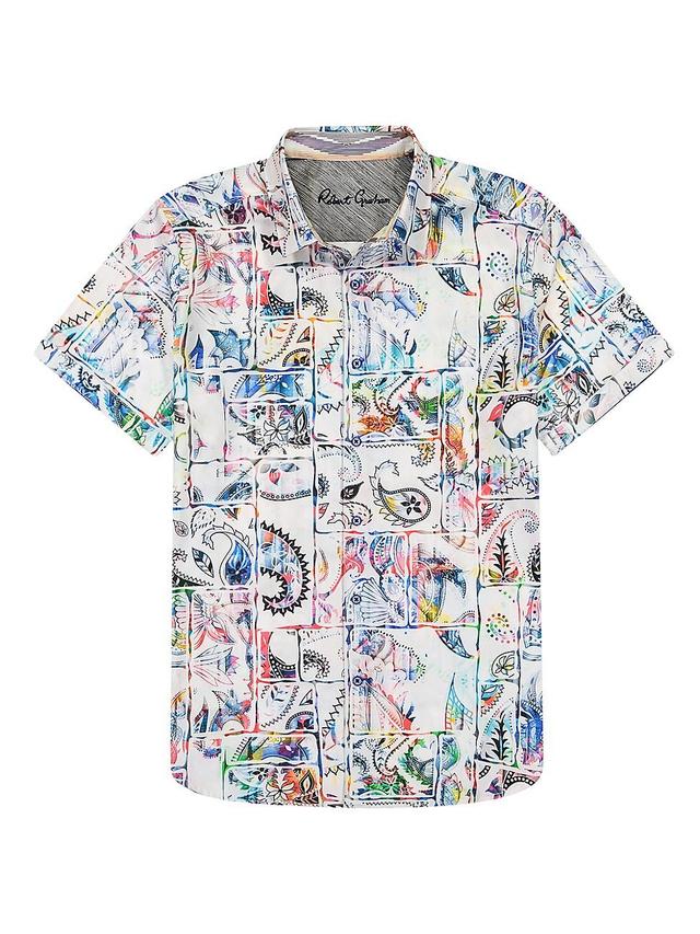 Mens Belize Paisley-Print Short-Sleeve Shirt Product Image