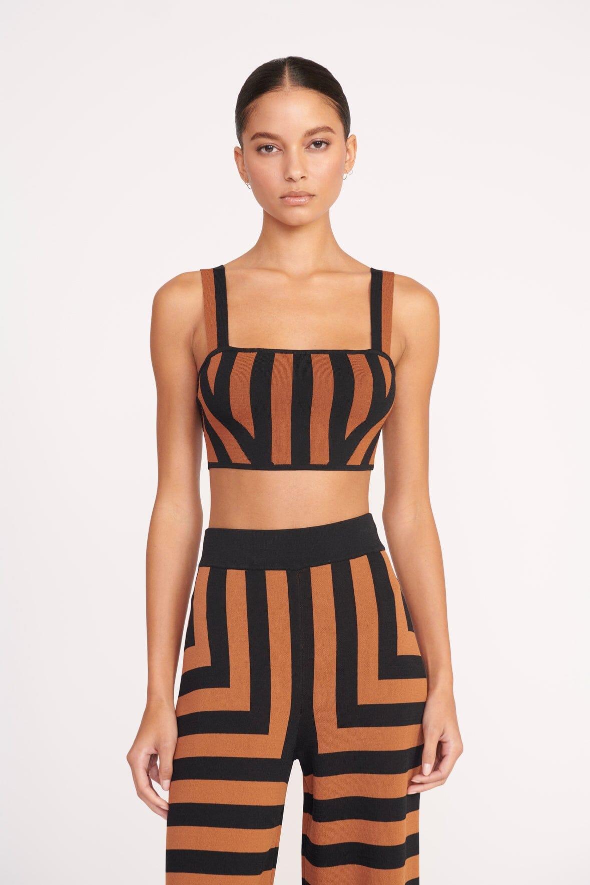 ZOLA TOP | BLACK TAN SEASHORE STRIPE Product Image