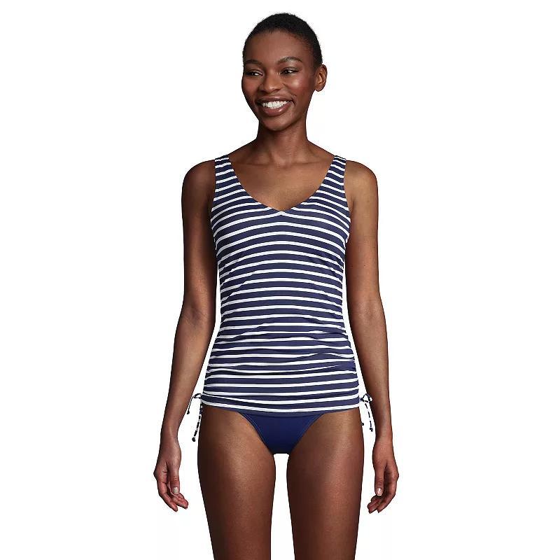 Womens Lands End Ruched UPF 50 Underwire DD-Cup Tankini Swim Top Product Image